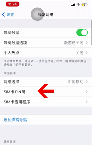 七里河苹果14维修网分享如何给iPhone14的SIM卡设置密码 